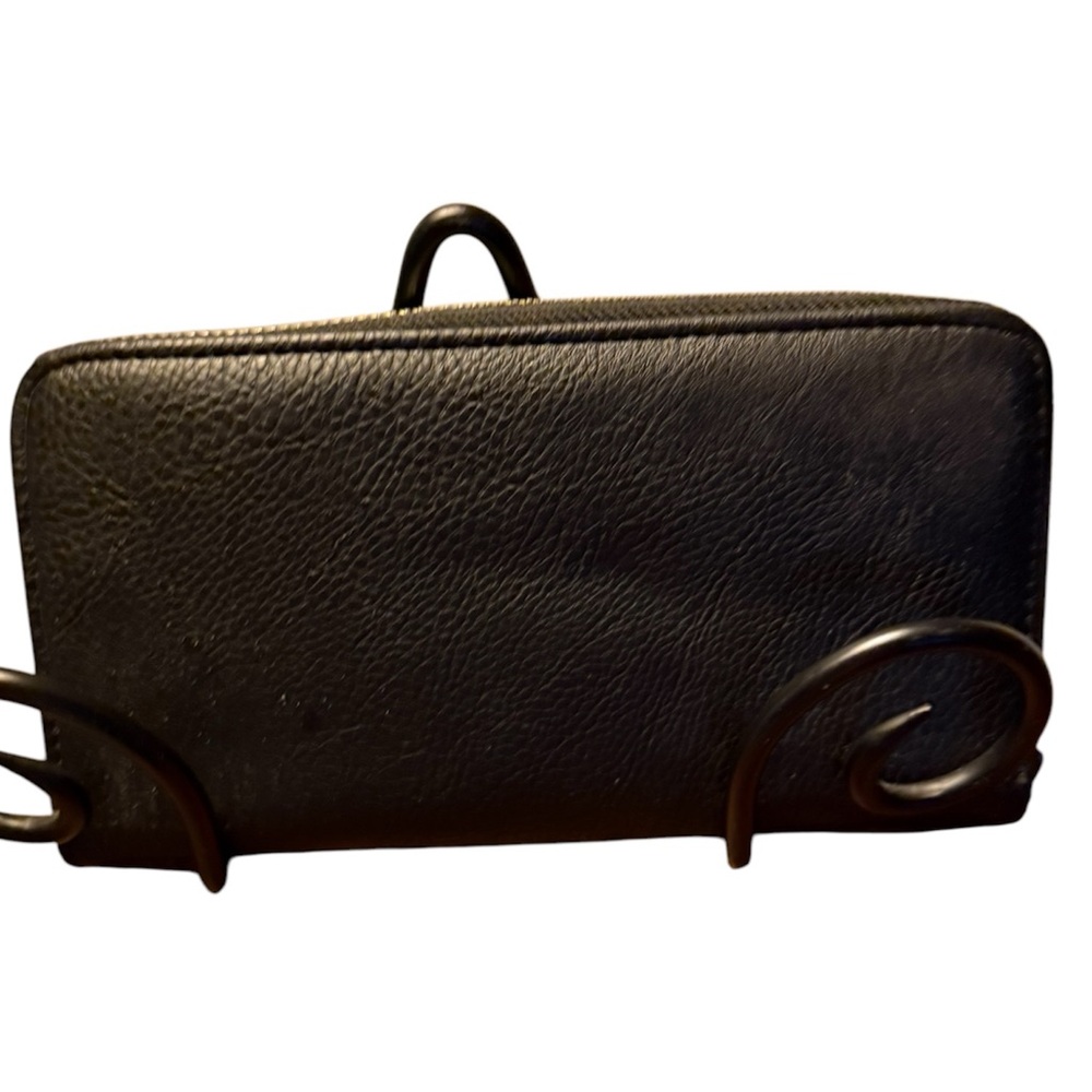 New Black Cowhide Leather Wallet, 4” x 7, 3 Inner Compartments, 12 Card Slots